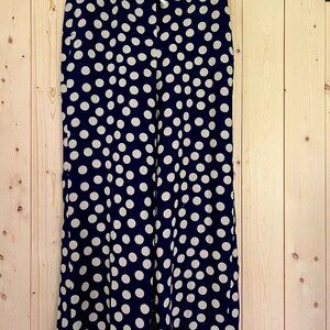 JCREW polka dot wide leg pants